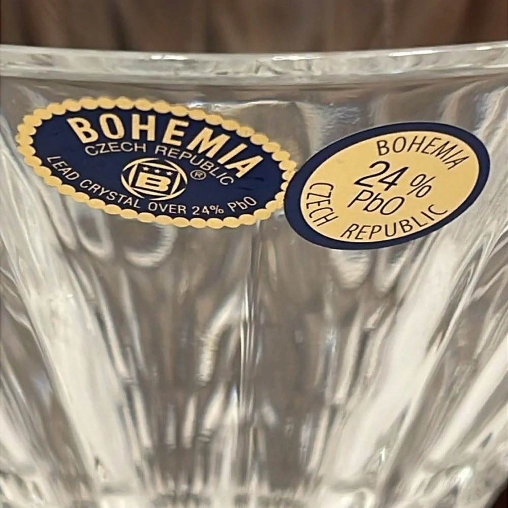 Bohemia 24% Lead Crystal Martini Glass NWT No Chips/Cracks Elegant‎ serving dish